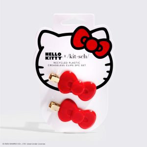 kitsch Hello Kitty x Kitsch Recycled Plastic Creaseless Clips 2pc Set